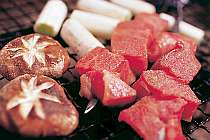 炭火であつあつに焼いて頂く柔らかな特選飛騨牛串焼き 炭火であつあつに焼いて頂く柔らかな特選飛騨牛串焼き