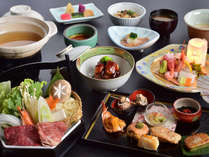 飛騨牛などの地元ブランド食材をはじめ、 旬の食材をふんだんに使用した田島館オリジナル会席 飛騨牛などの地元ブランド食材をはじめ、 旬の食材をふんだんに使用した田島館オリジナル会席