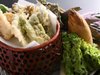 加賀地方で採れる加賀野菜の天麩羅季節季節で色々な味をお楽しみ