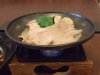 富士ノ国豚の陶板焼き、脂が甘くて、おいしいよ！熱々をポン酢でさっぱり！